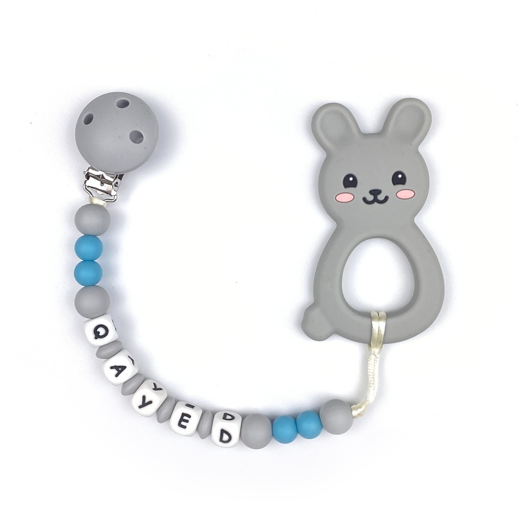 Bunny Teether Chain - Round Clip