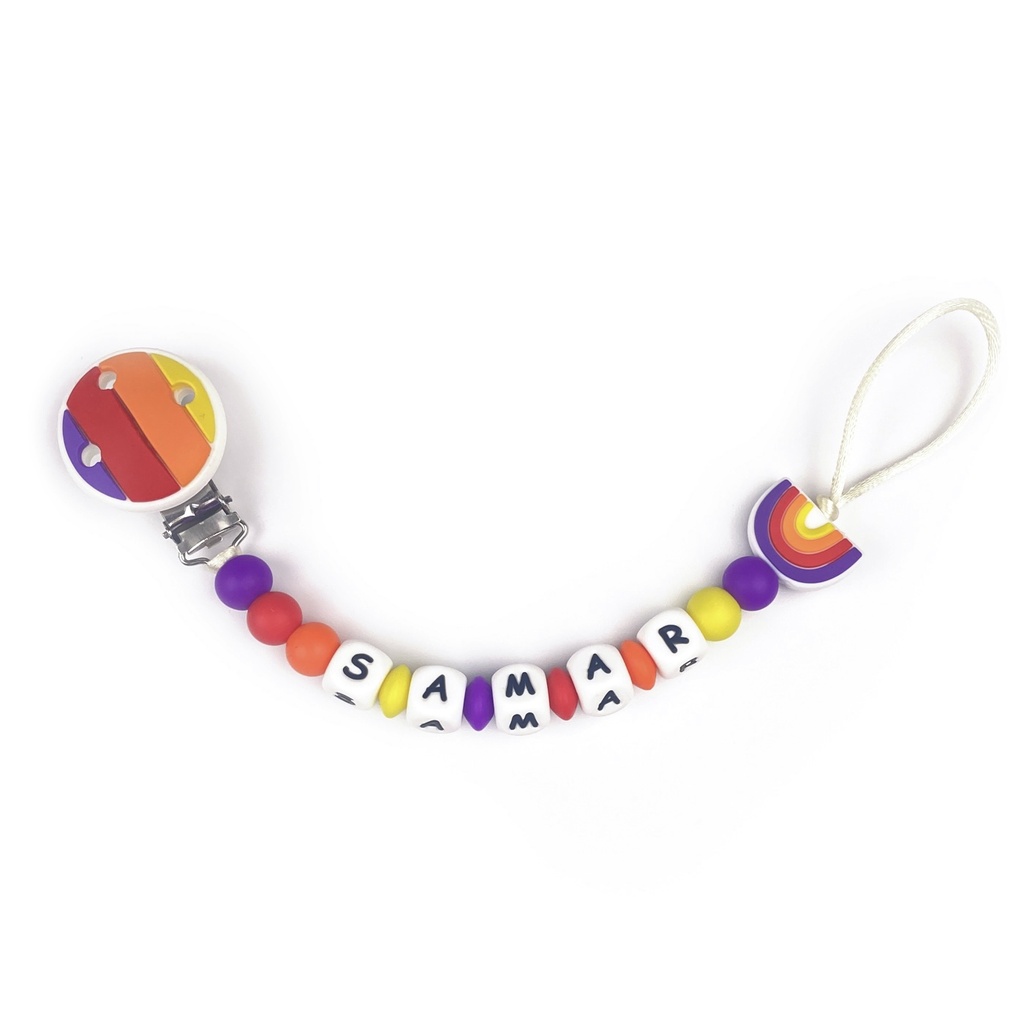 Rainbow Pacifier Clip