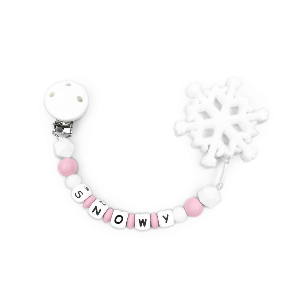 Snowflake Teether Chain | White