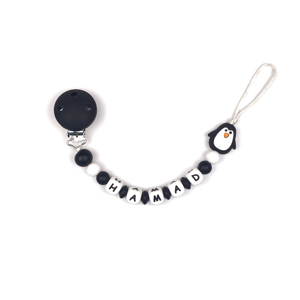Penguin Pacifier Clip