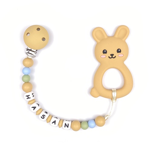 Bunny Teether Chain - Round Clip